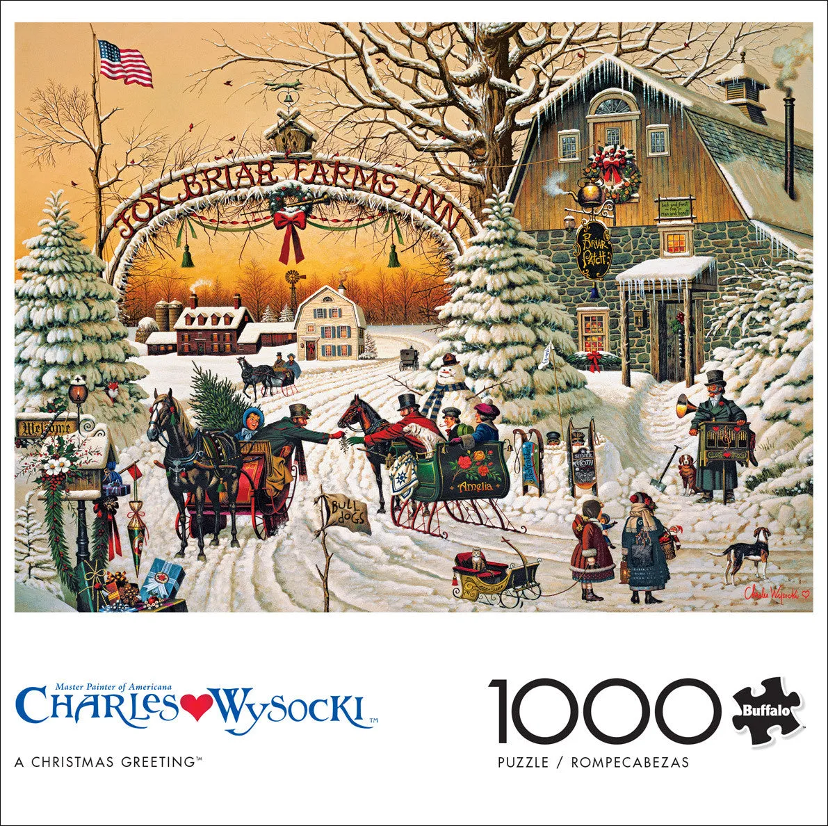 Buffalo Games Charles Wysocki A Christmas Greeting julepuslespil 1000