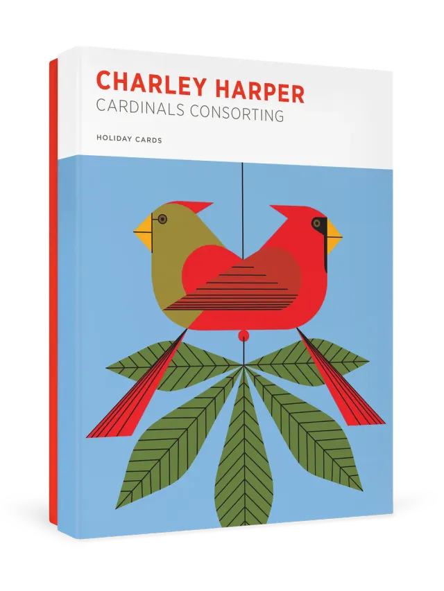 Pomegranate Charley Harper Cardinals julekort 20 stk