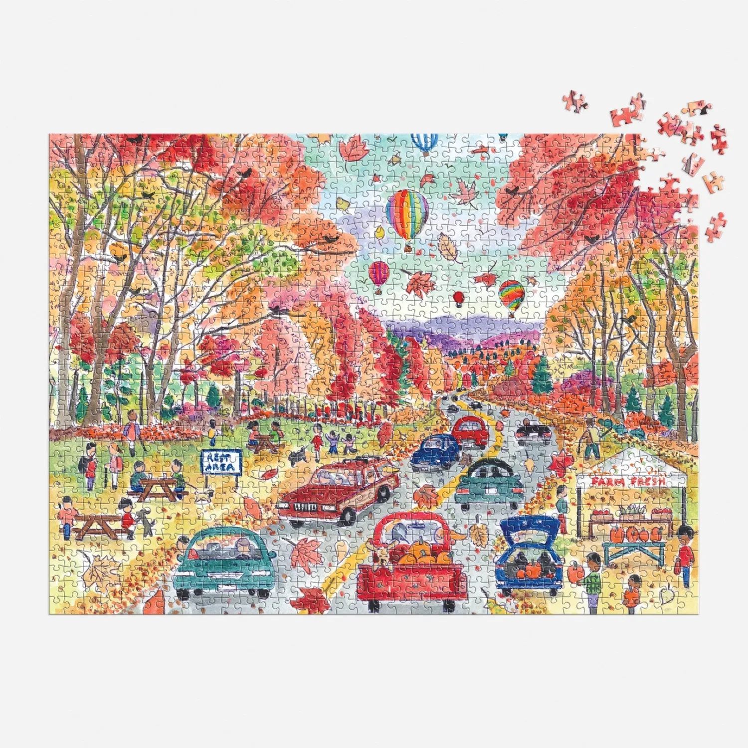 Galison Michael Storrings Leaf Peeping puslespil 1000 brikker