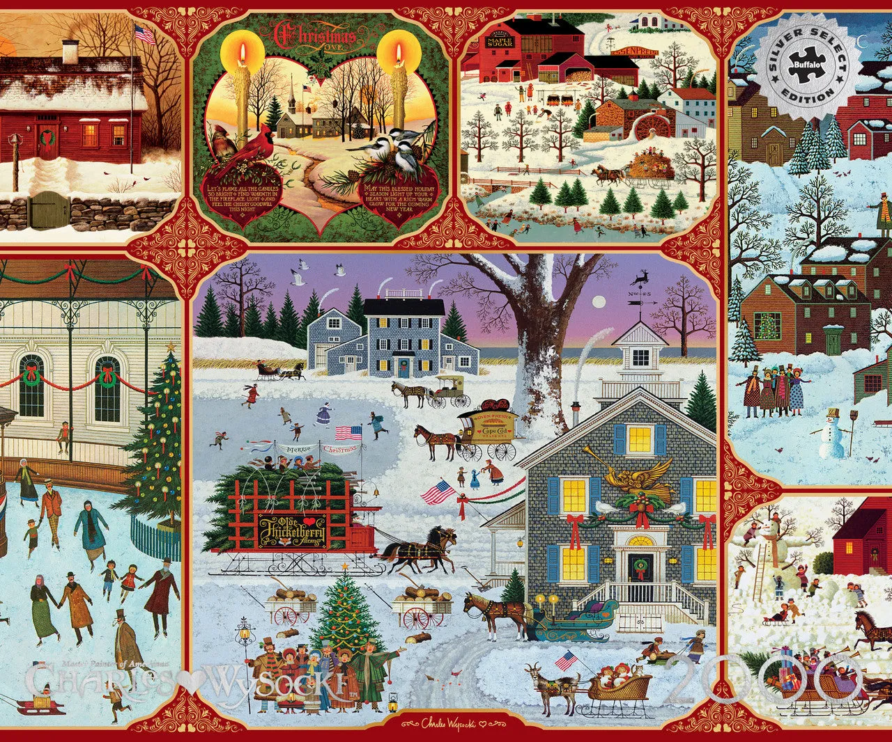 Buffalo Games Silver Select Wysocki Winter Collage puslespil 2000