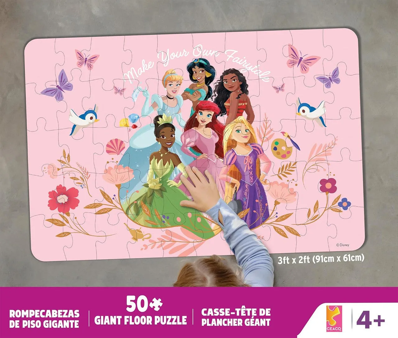 Buffalo Games Disney Princess gulvpuslespil 50 brikker stor