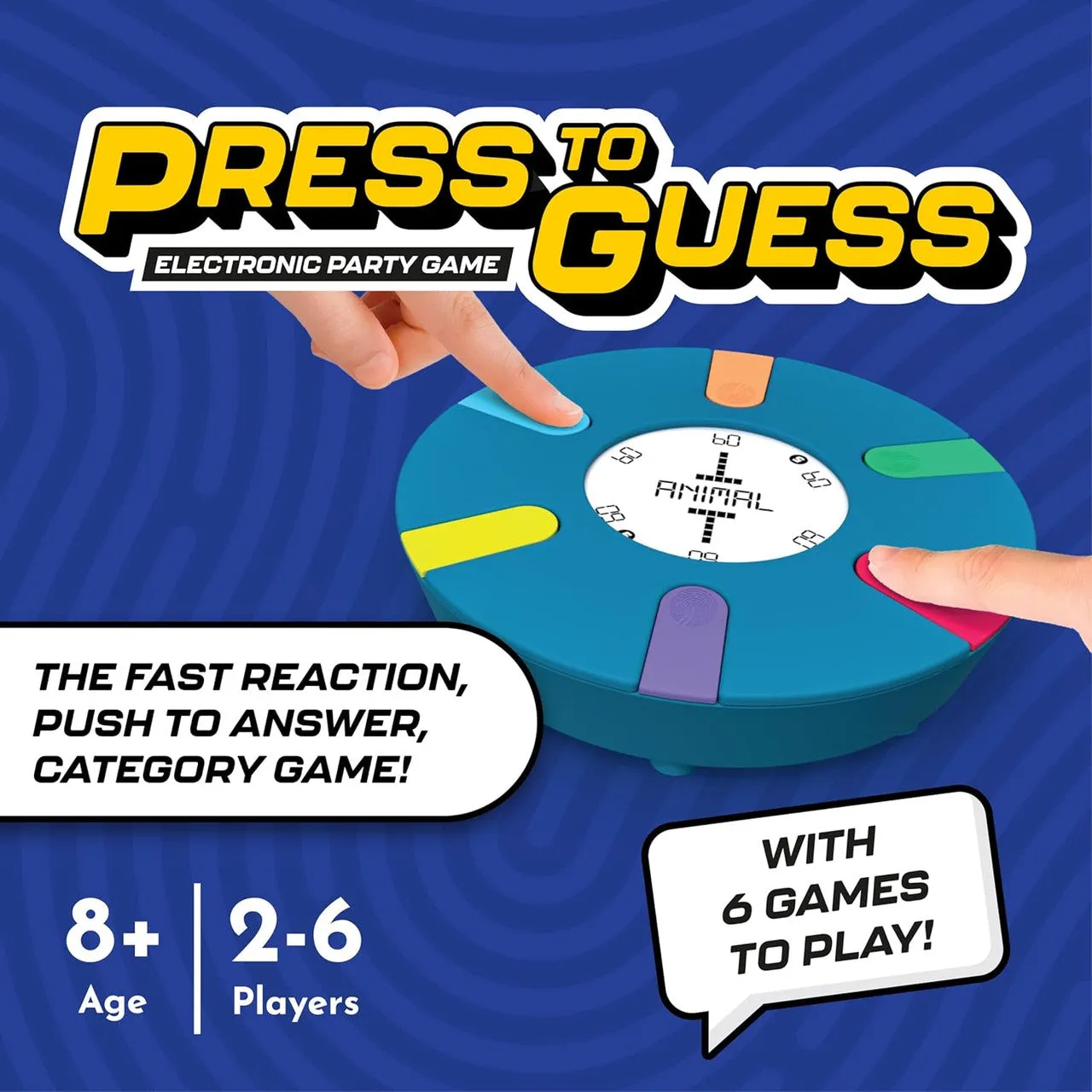 Buffalo Games Press to Guess selskabsspil 6 spillere reaktionsspil