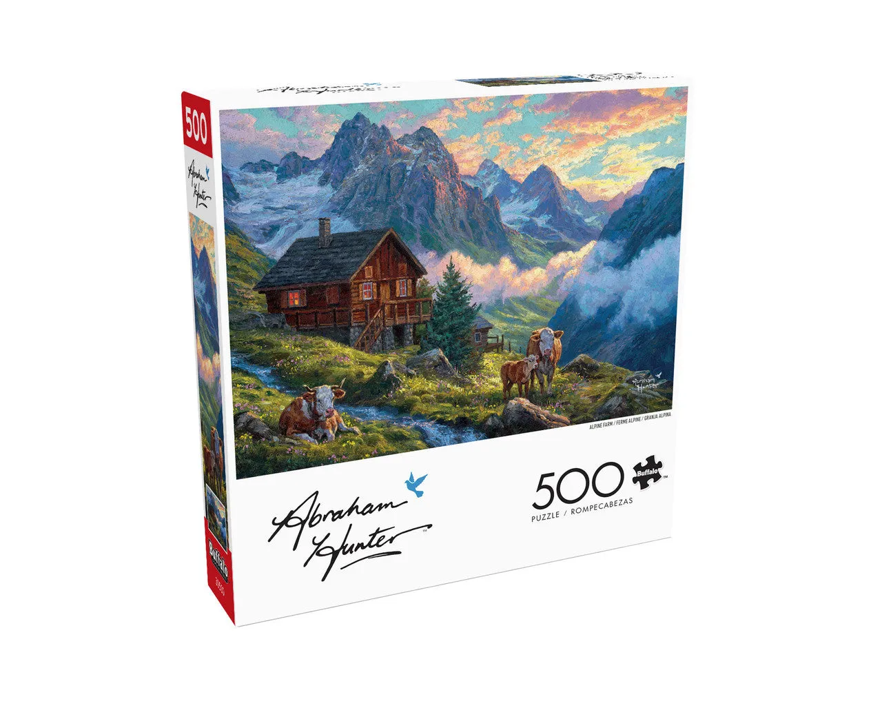 Buffalo Games Alpine Farm puslespil 500 brikker bjerglandskab