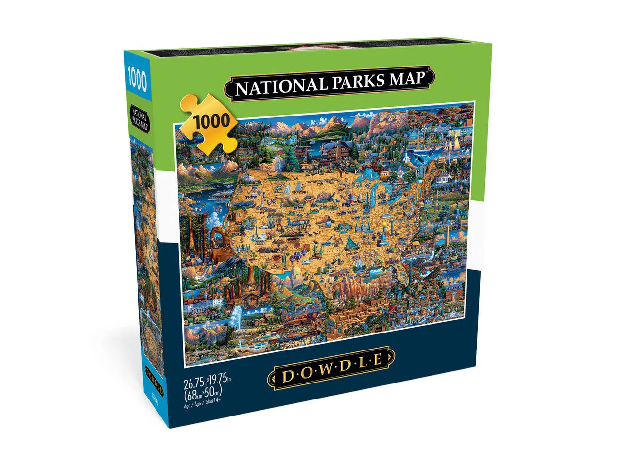Buffalo Games Eric Dowdle National Parks Map puslespil 1000 USA-kort