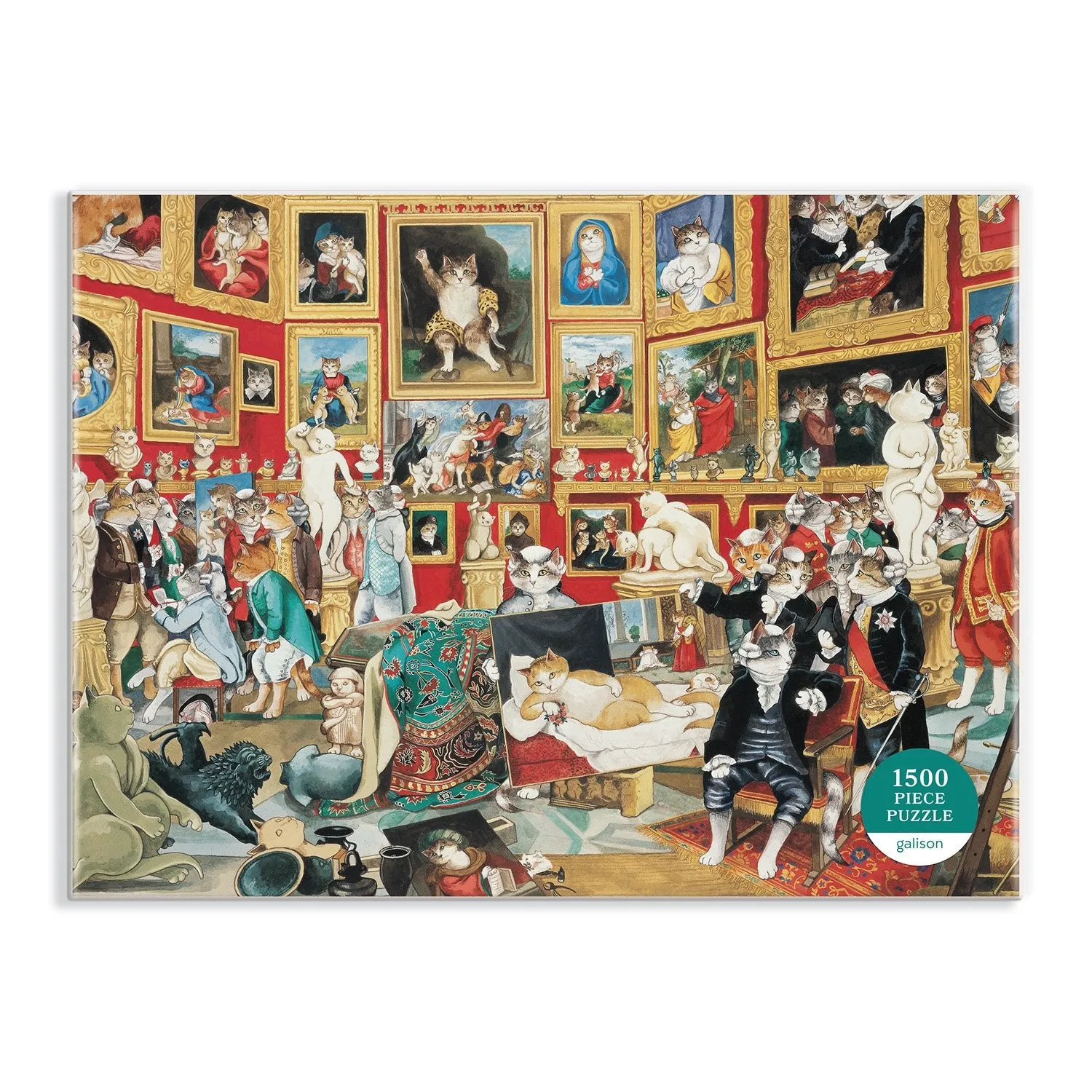 Good Puzzle Co. Meowsterpiece Uffizi puslespil 1500 brikker katte