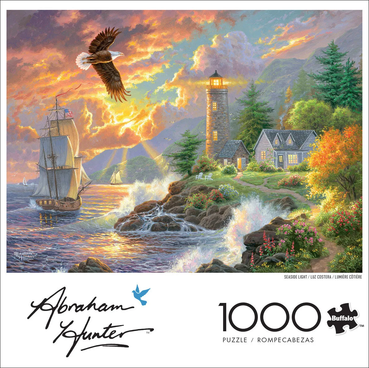 Buffalo Games Abraham Hunter Seaside Light puslespil 1000 brikker kyst
