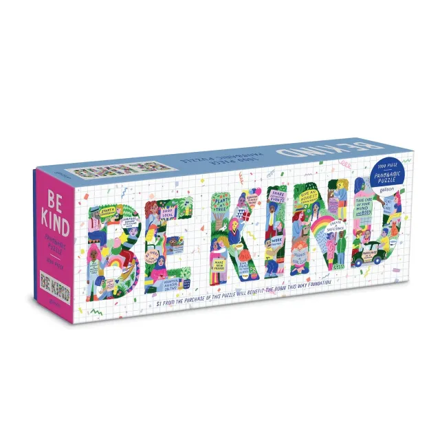 Galison Be Kind panorama puslespil 1000 brikker venlighed