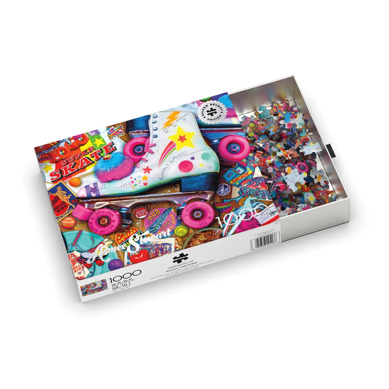 Buffalo Games Silver Select Skate Night 1000 puslespil retro