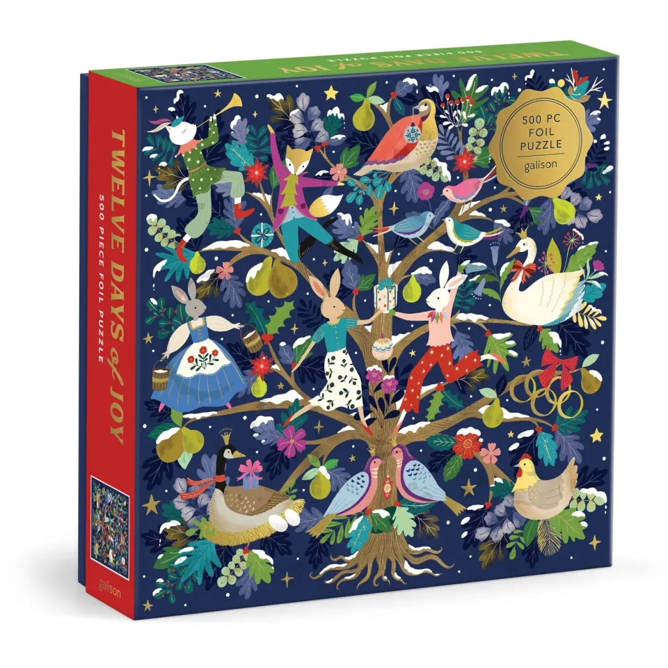 Good Puzzle Co. 12 Days of Joy puslespil 500 brikker folie jul