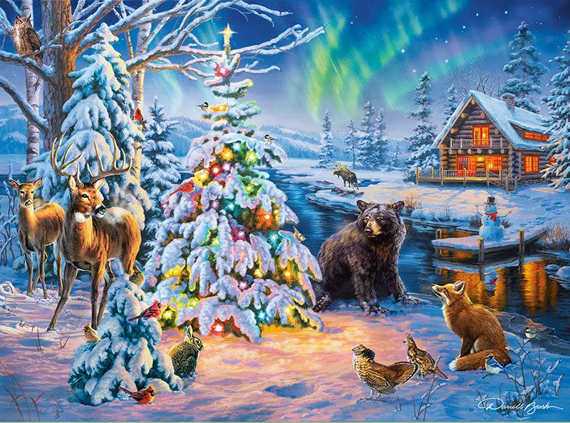 Buffalo Games Darrell Bush Woodland Christmas puslespil 1000 brikker