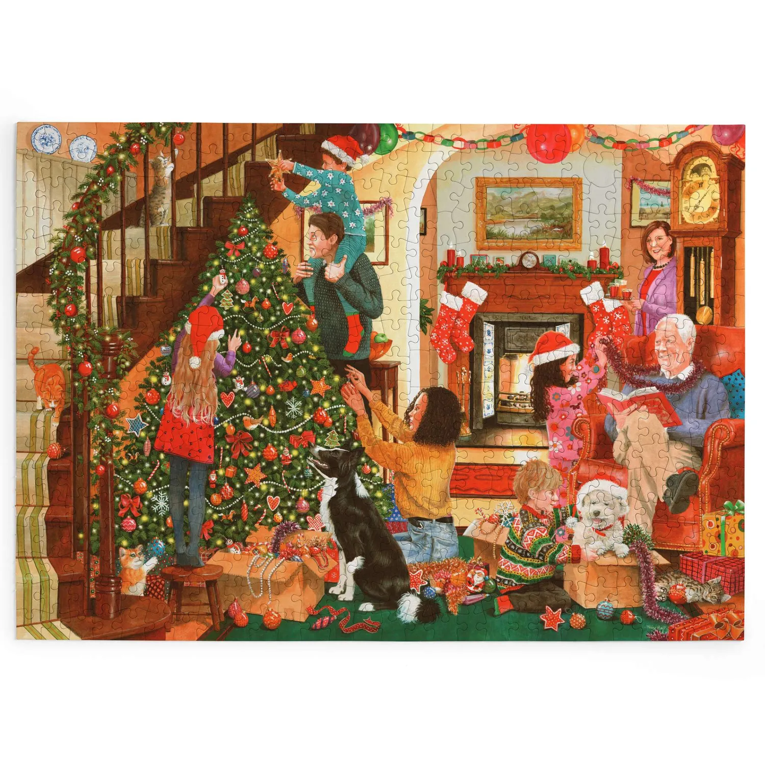 House of Puzzle BIG Decorating The Tree puslespil 500 brikker jul