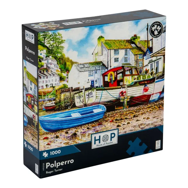 House of Puzzles Polperro puslespil 1000 kystby