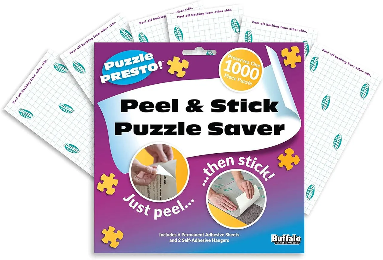 Buffalo Games Puzzle Presto puslespil klæbefolie 6 ark ophæng