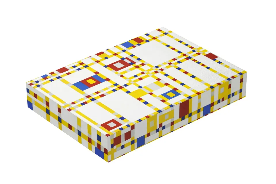 Pomegranate Mondrian brevkortsæt æske 4 kort abstrakt