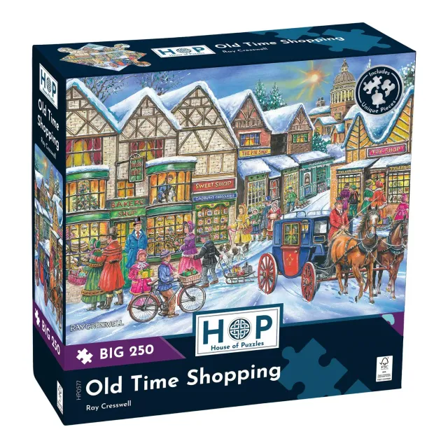 House of Puzzle BIG Old Time Shopping puslespil 250 brikker jul