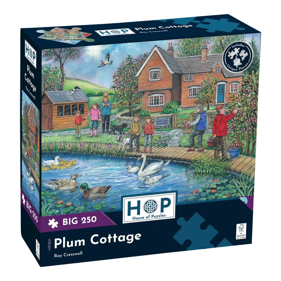 House of Puzzles Plum Cottage puslespil BIG 250 sommerhus