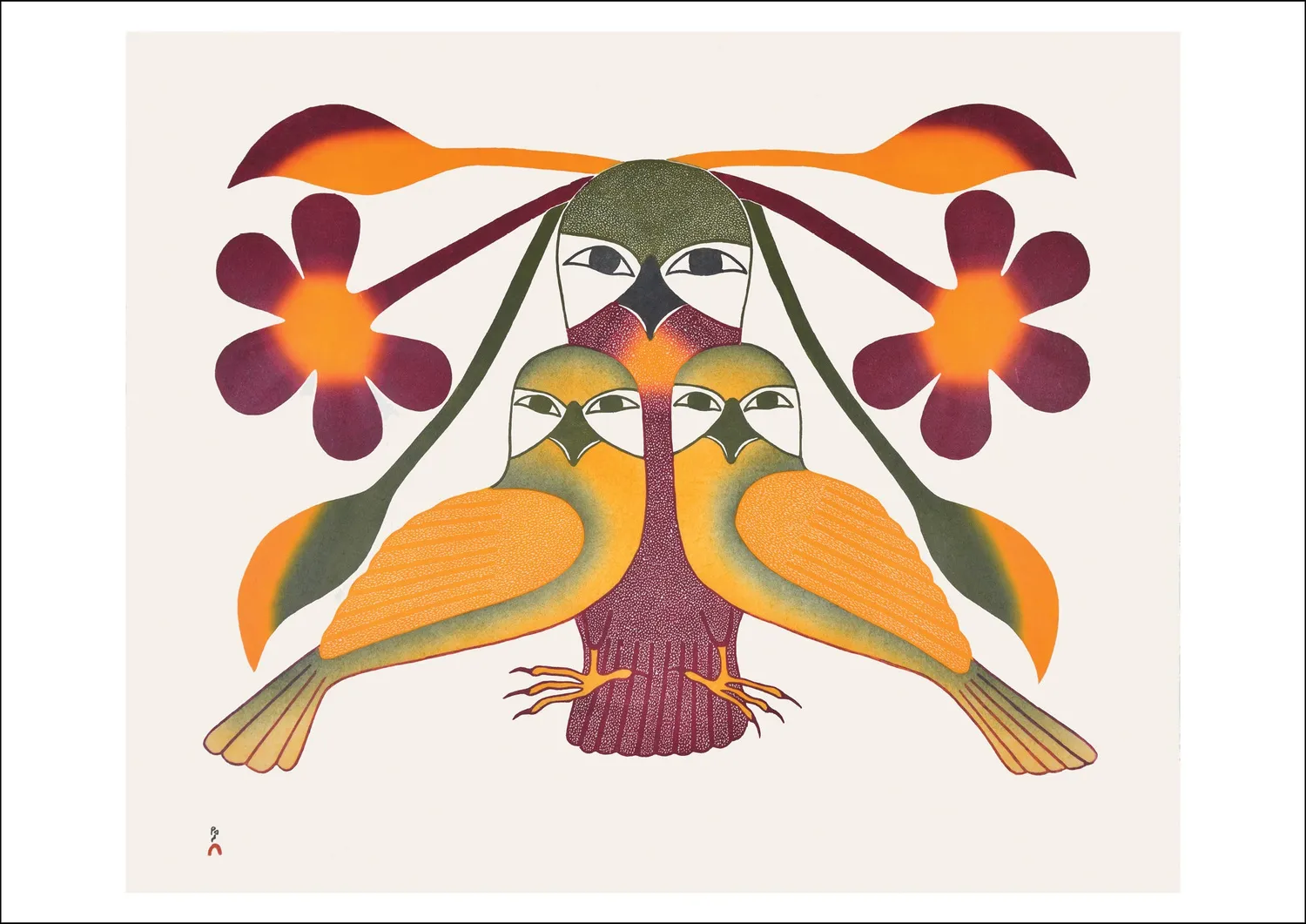 Pomegranate Kenojuak Ashevak Resplendent Owl julekort små