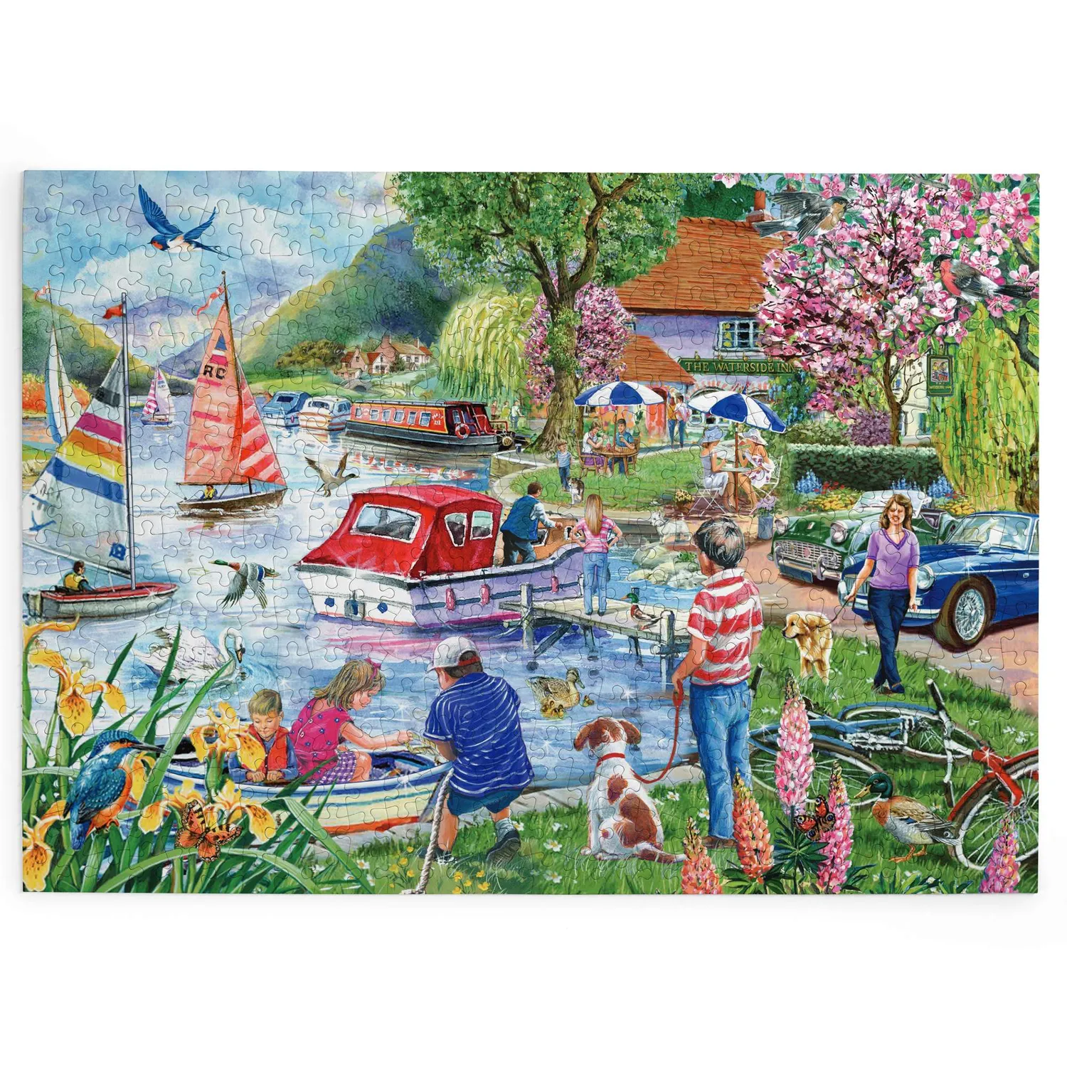 House of Puzzle Waterside Inn puslespil BIG 500 bådmotiv