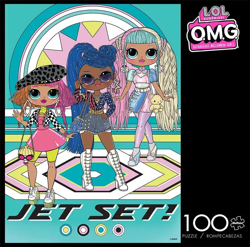 Buffalo Games L.O.L. Surprise Jet Set puslespil 100 brikker piger
