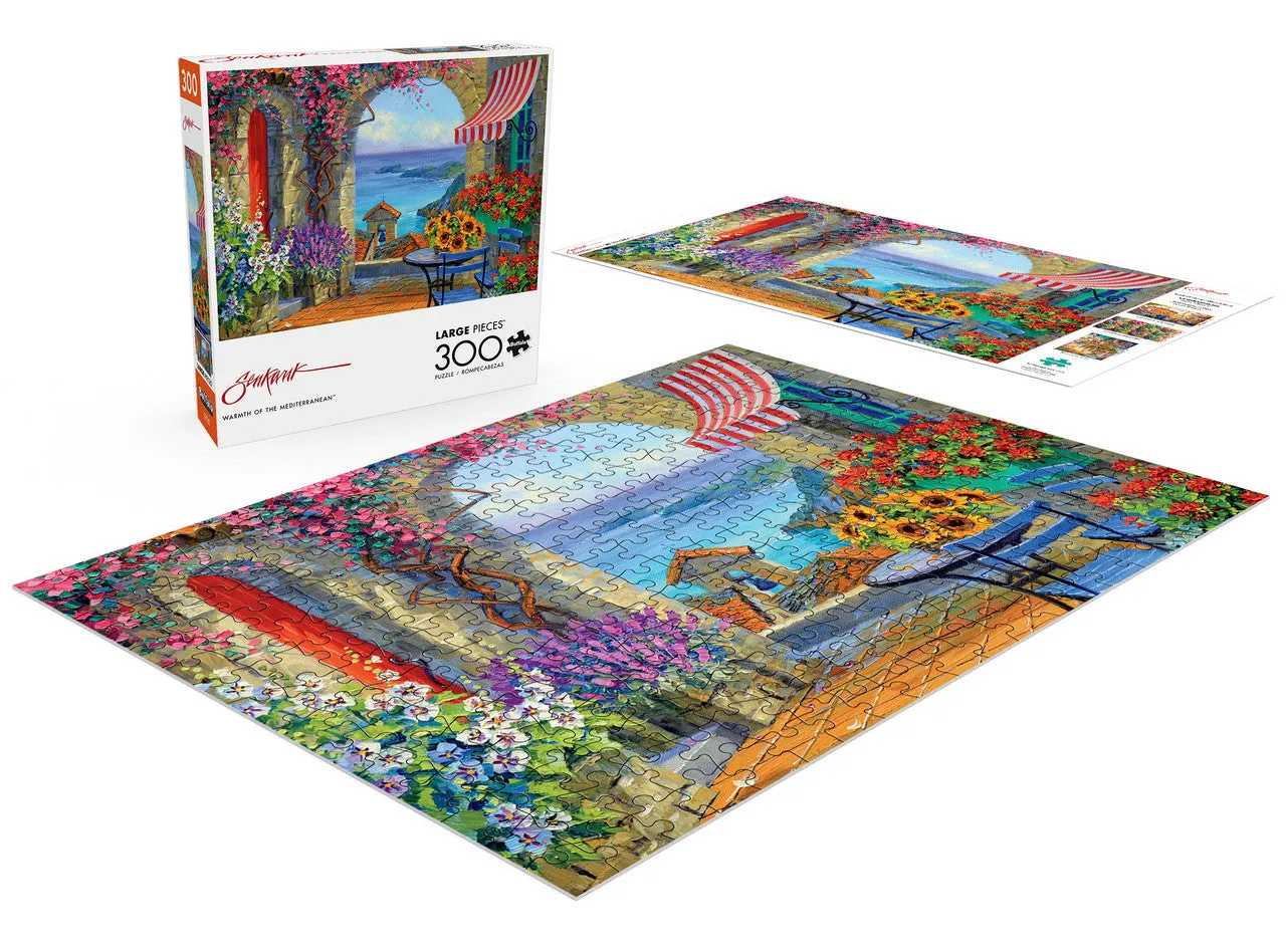 Buffalo Games Vivid Warmth of the Mediterranean puslespil 300 store brikker