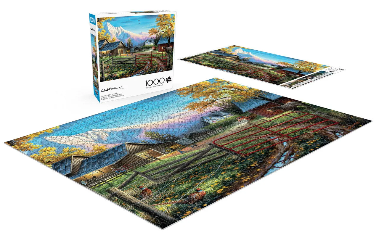 Buffalo Games Country Life Western Lifestyle puslespil 1000 brikker farm