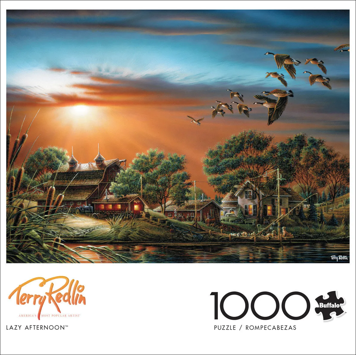 Buffalo Games Terry Redlin Lazy Afternoon puslespil 1000 brikker