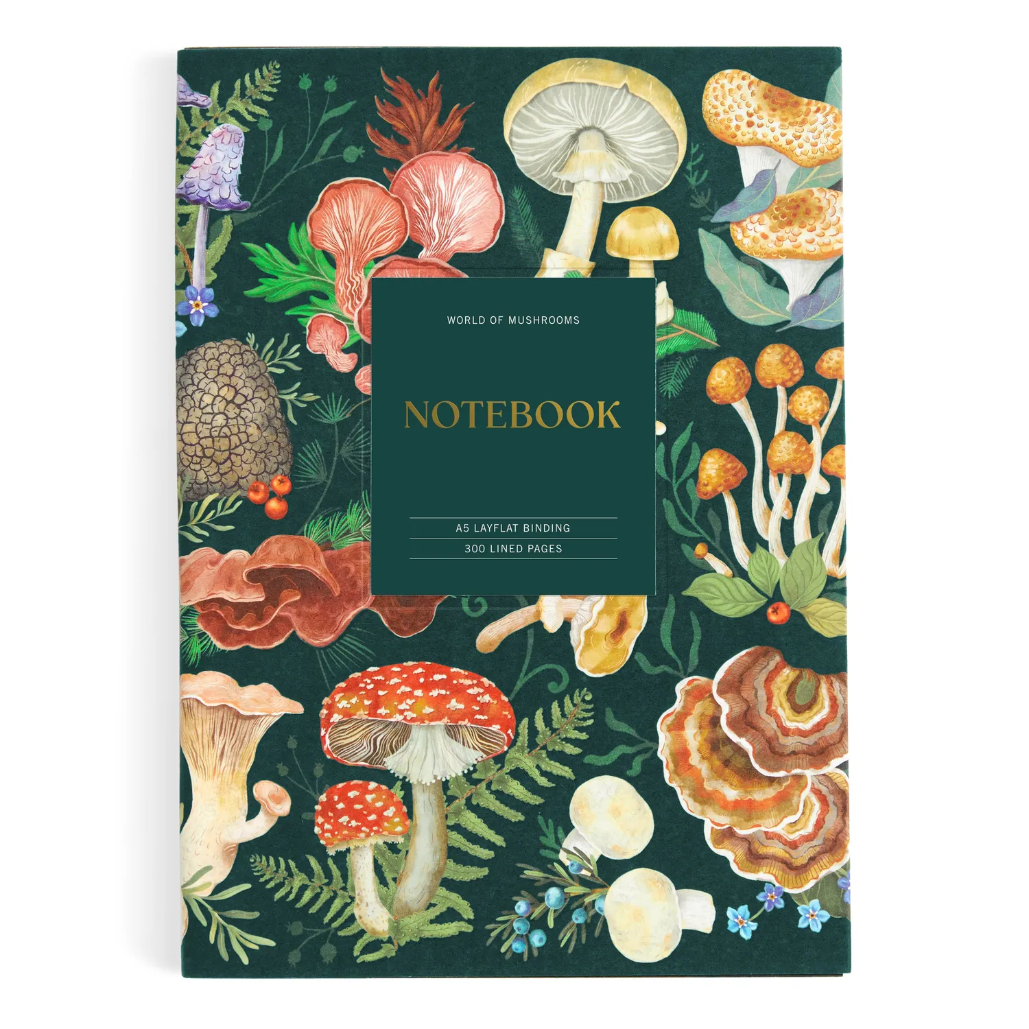 Good Puzzle Co. World of Mushrooms notesbog A5 linjeret svampe