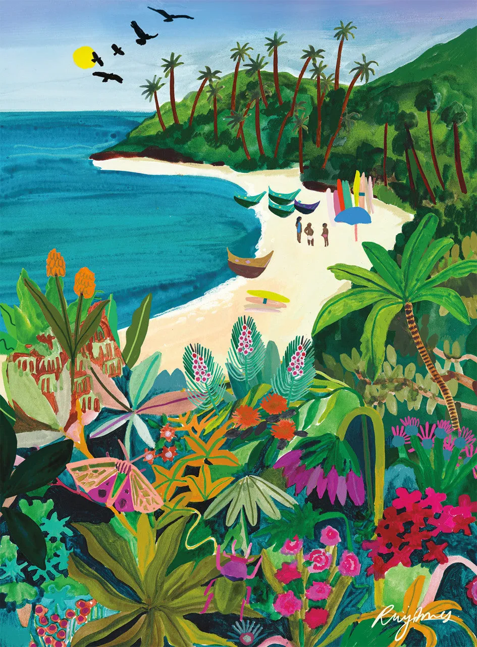 Buffalo Games Bonjour Beach Butterfly puslespil 1000 brikker strand