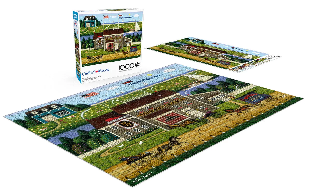 Buffalo Games Charles Wysocki Red Whale Inn puslespil 1000 brikker