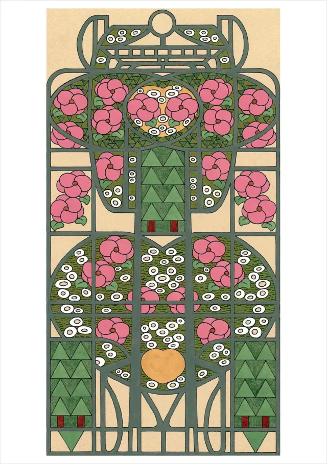 Pomegranate CJ Hurley Camellia and Rose brevkort