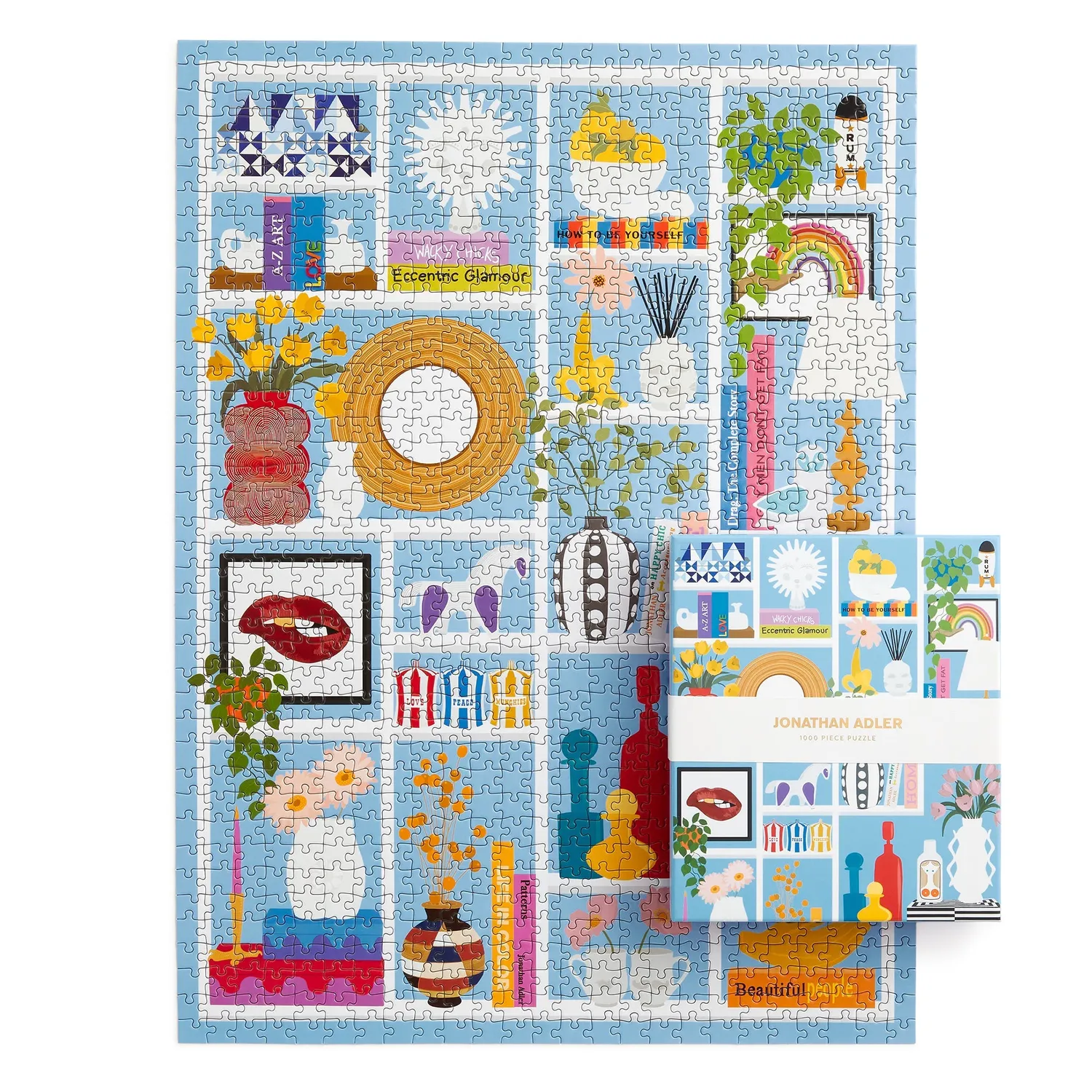Jonathan Adler Shelfie puslespil 1000 brikker stuehylde