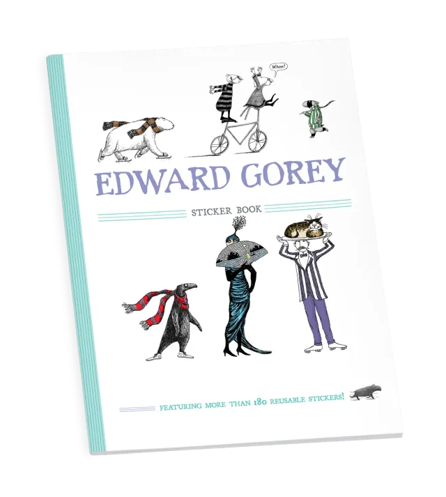 Pomegranate Edward Gorey klistermærkebog 185 stk figurer