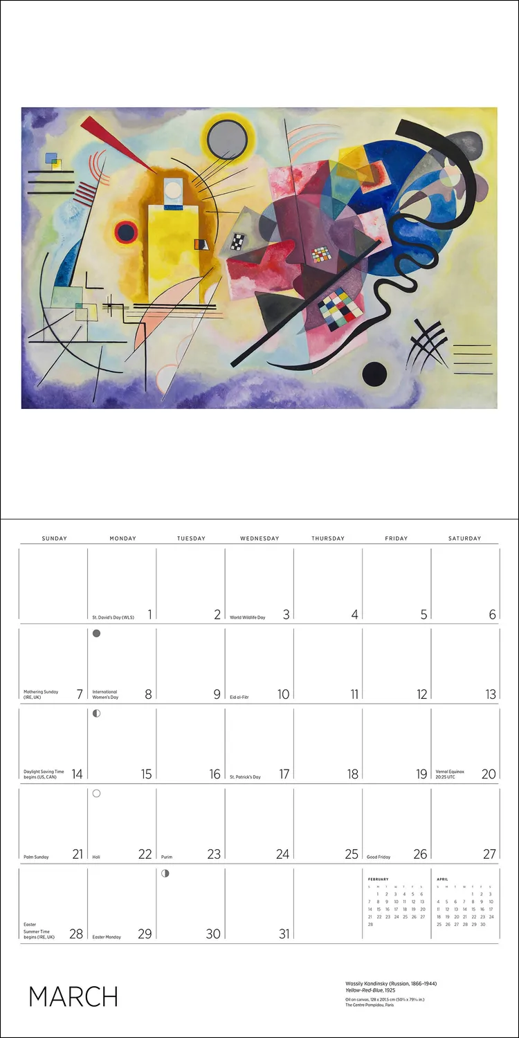 Pomegranate Kandinsky 2027 vægkalender abstrakt