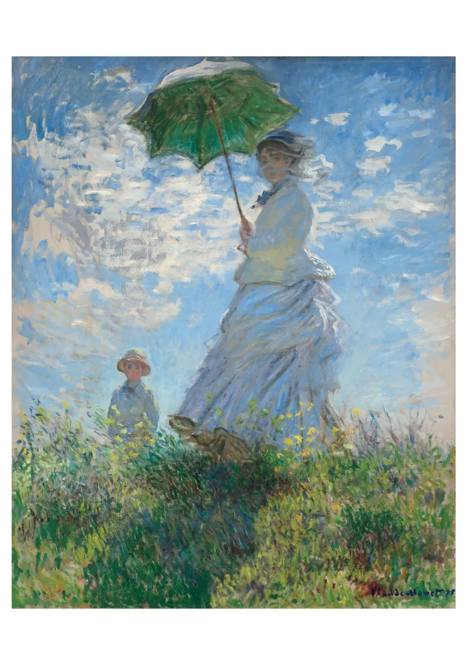 Pomegranate Monet Woman with Parasol kort impressionisme
