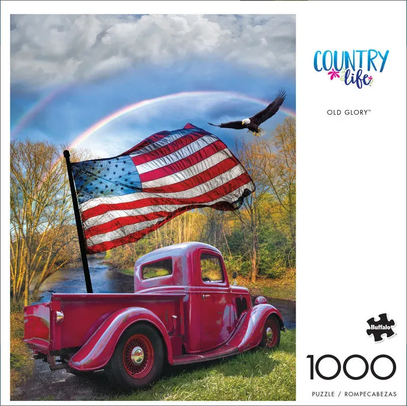 Buffalo Games Country Life Old Glory puslespil 1000 patriotisk