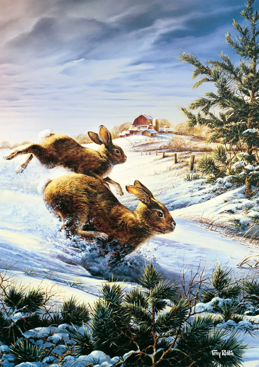 Buffalo Games Terry Redlin Hightailing puslespil 500 brikker vinter