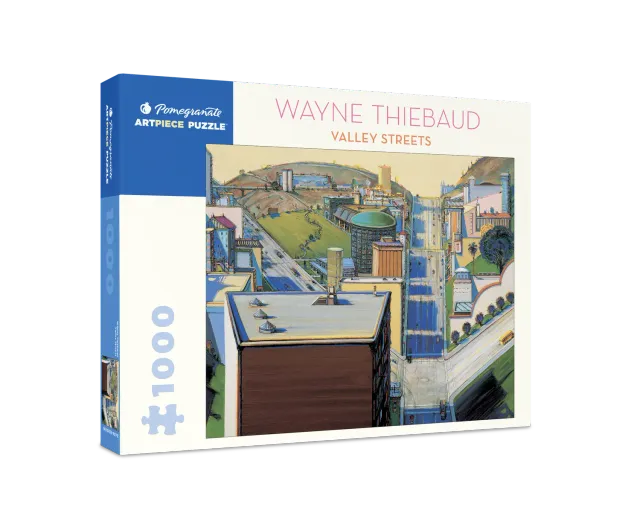 Pomegranate Wayne Thiebaud Valley Streets puslespil 1000 bymotiv