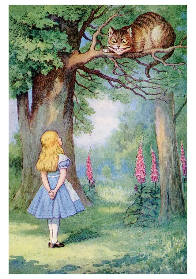 Pomegranate Sir John Tenniel Alice and the Cheshire Cat kort