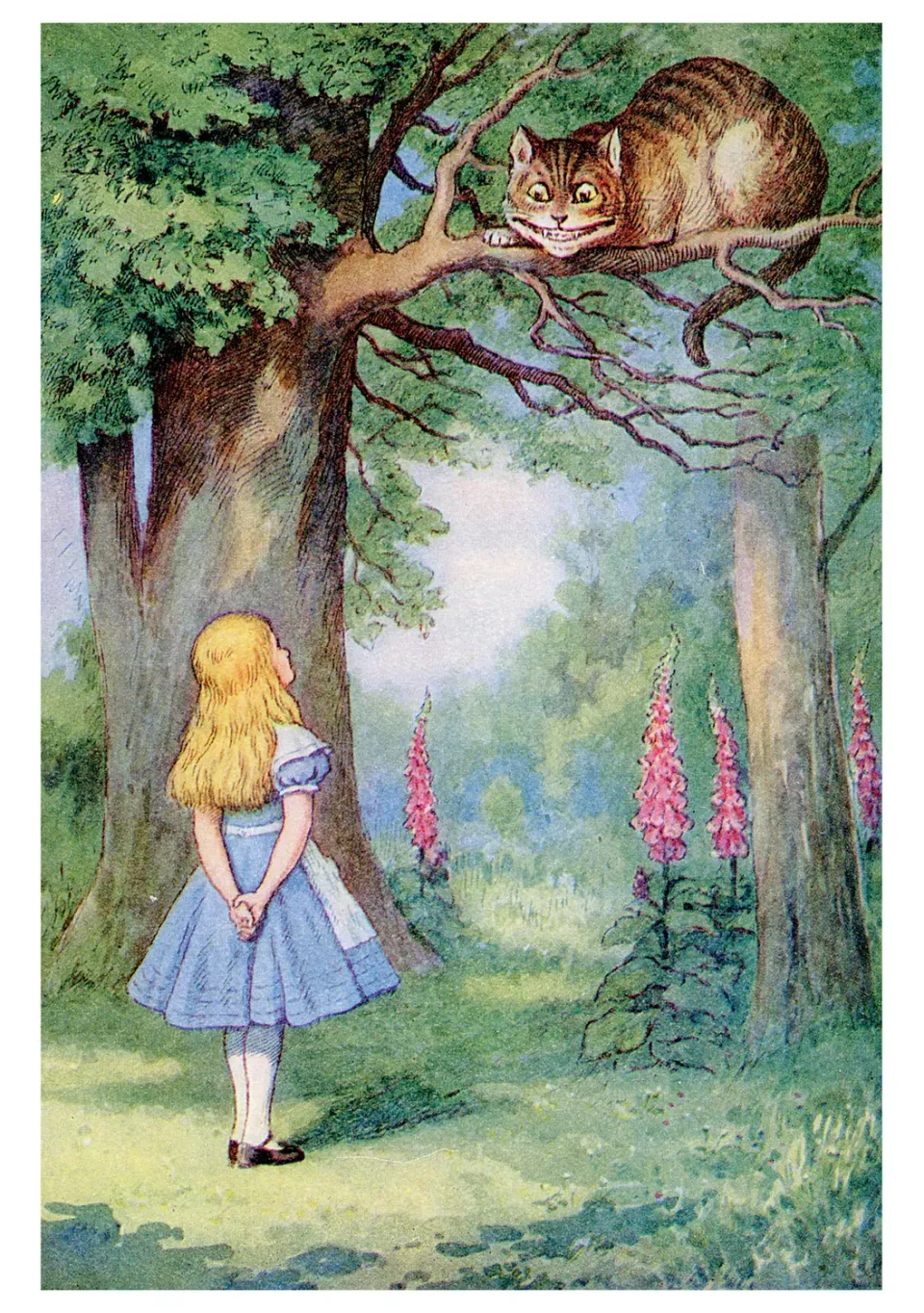 Pomegranate Sir John Tenniel Alice and the Cheshire Cat kort