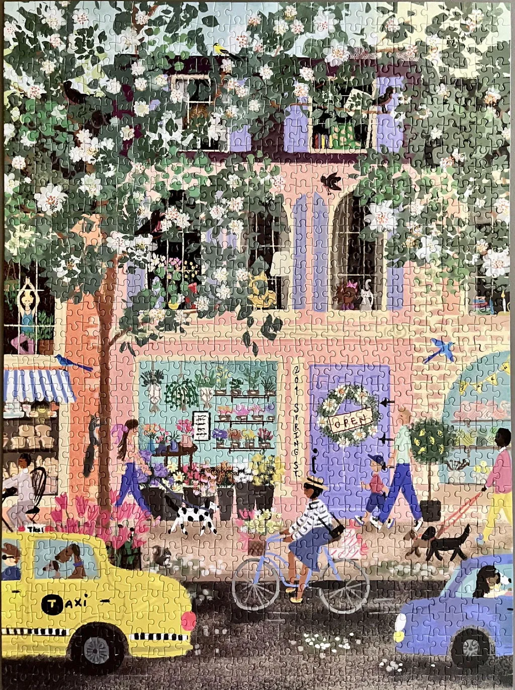 Galison Joy Laforme Spring Street puslespil 1000 brikker forår