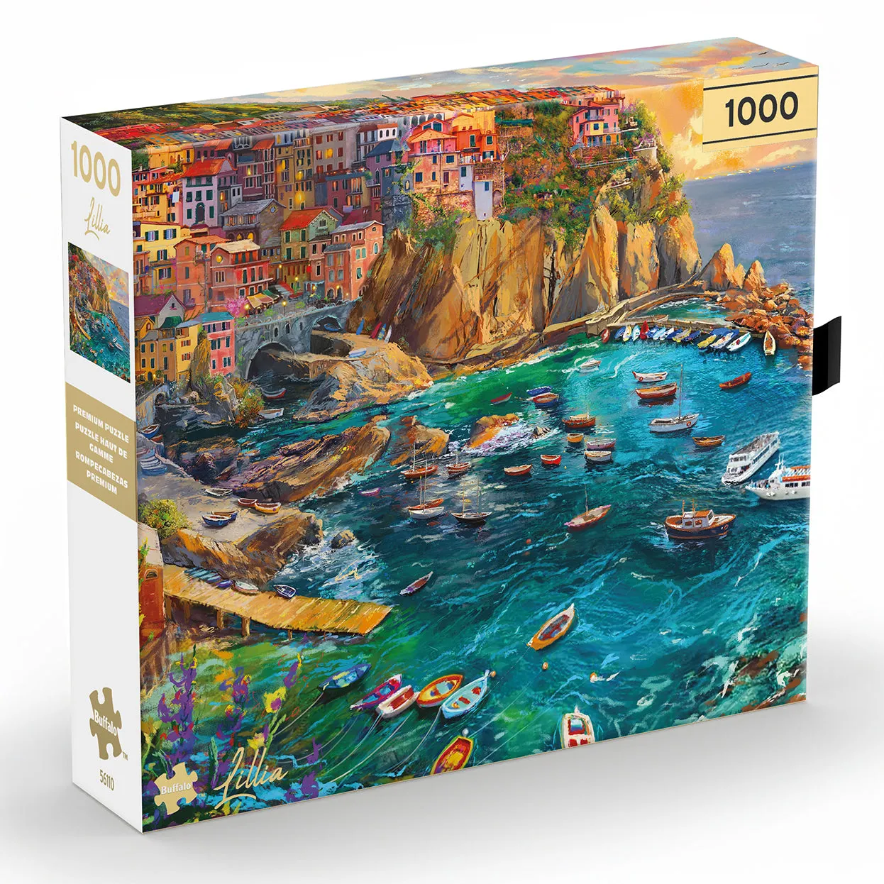 Buffalo Games Gold Cinque Terre Seas puslespil 1000 brikker kyst