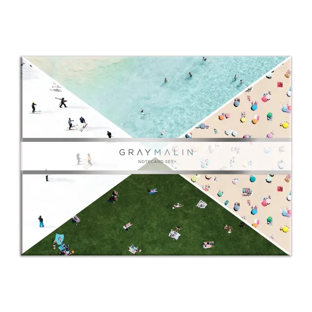 Galison Gray Malin kort 12 stk notecard sæt strand