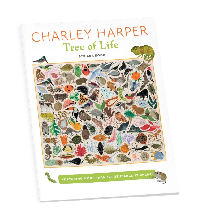 Charley Harper Tree of Life klistermærkebog dyr