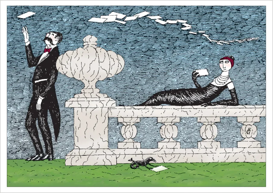 Pomegranate Gorey Mysterious Messages brevkort 20 stk humor