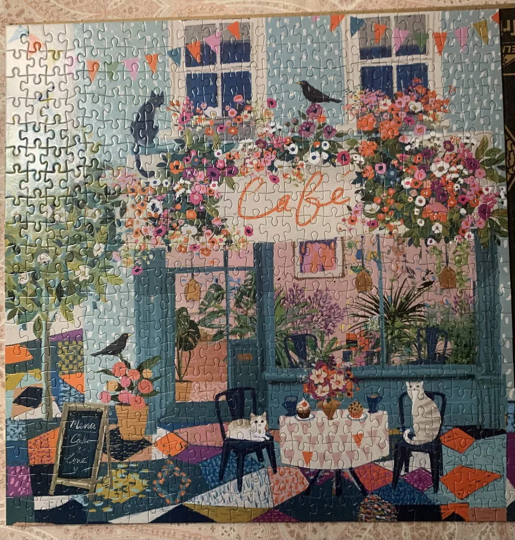 Galison Afternoon Tea 500 puslespil café med katte
