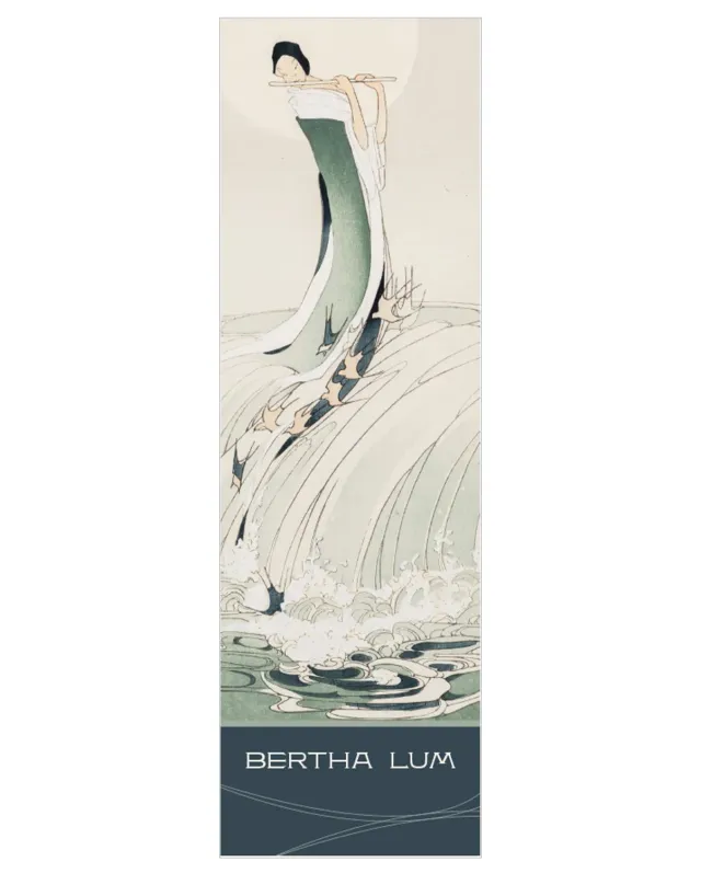 Pomegranate Bertha Lum Female Figure on Waves bogmærke