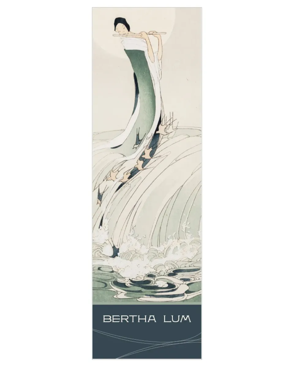 Pomegranate Bertha Lum Female Figure on Waves bogmærke