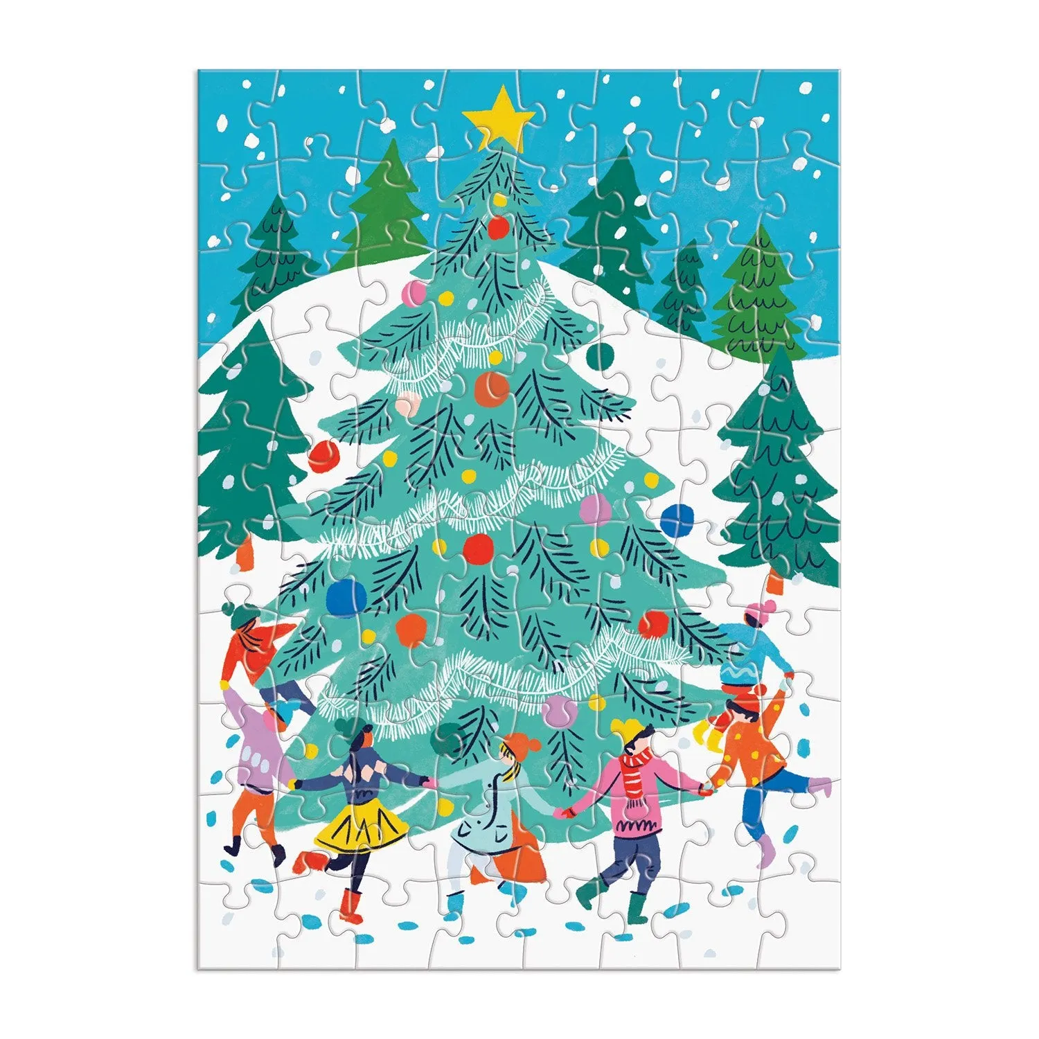 Galison Louise Cunningham Merry Bright julekalender 12x80 brikker