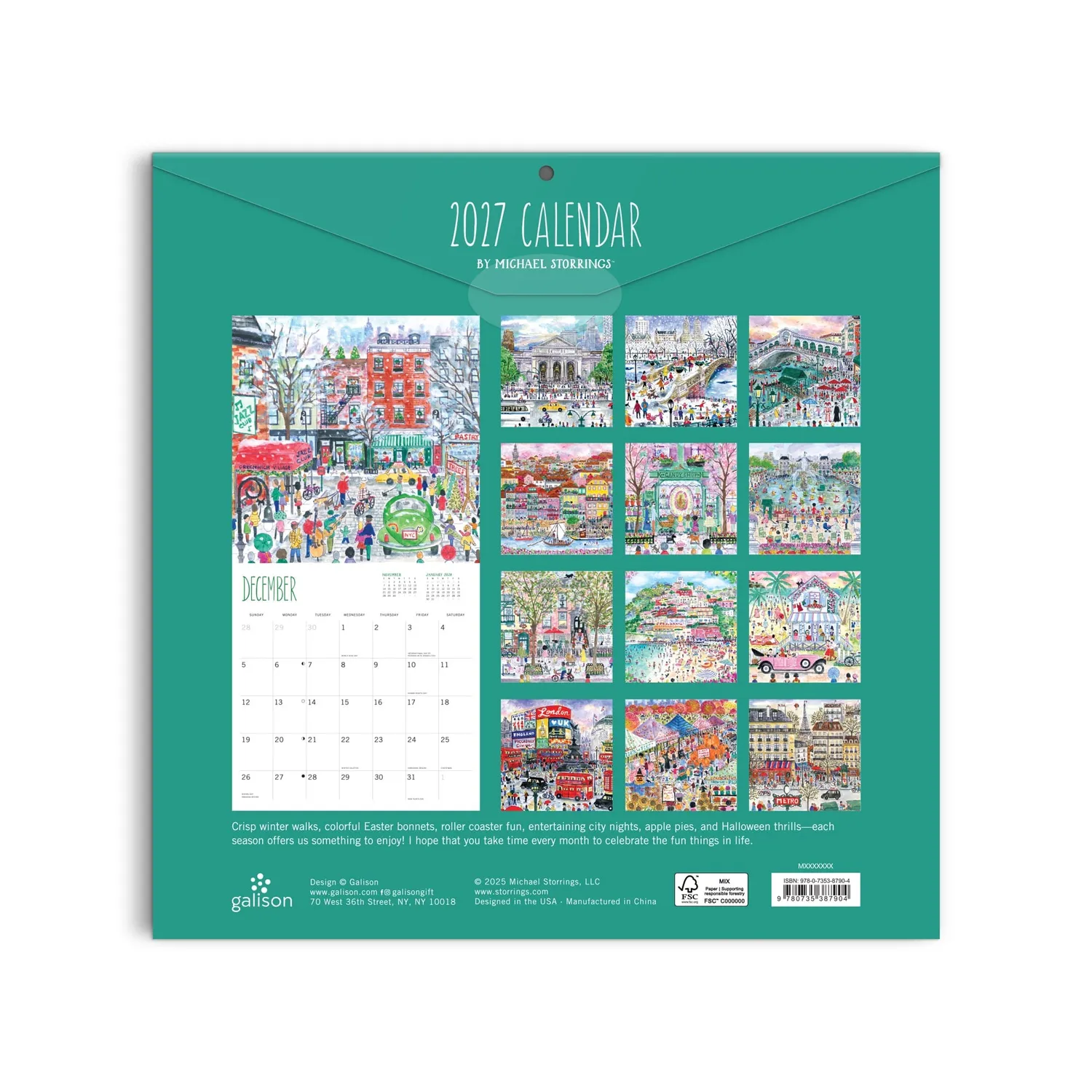 Good Puzzle Co. Michael Storrings 12x12 vægkalender 2027 sæson