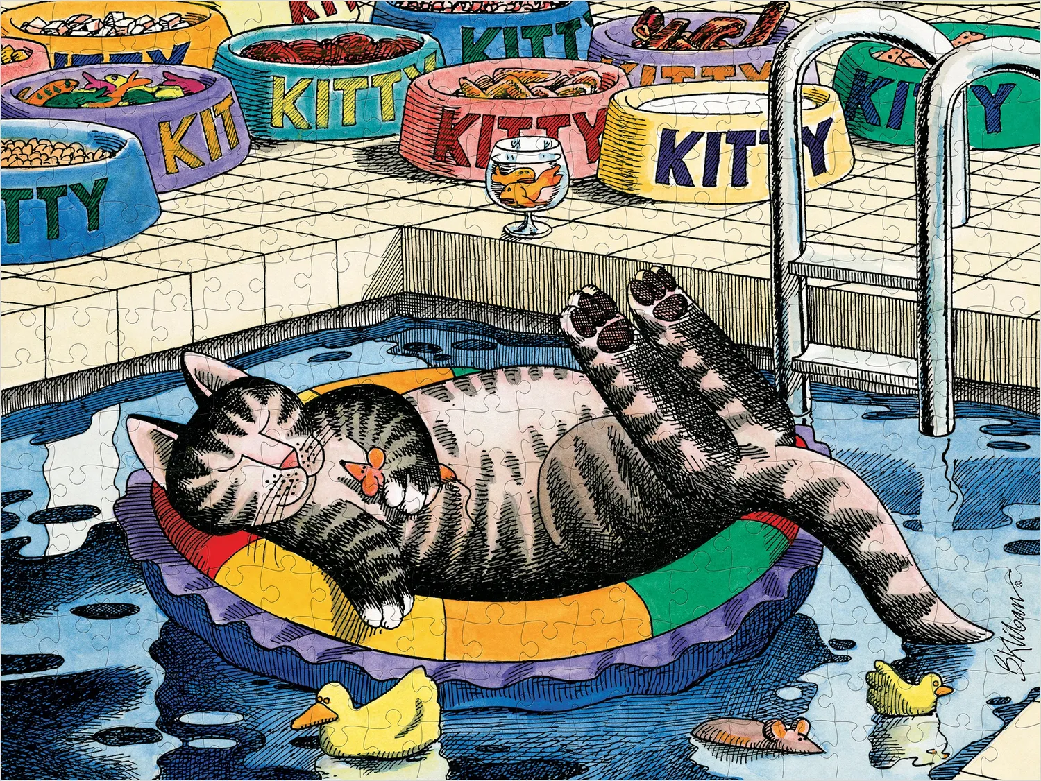 Pomegranate B. Kliban PoolCat puslespil 300 brikker kat